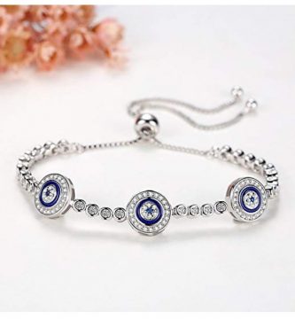 amuletos originales pulsera de plata ojo turco