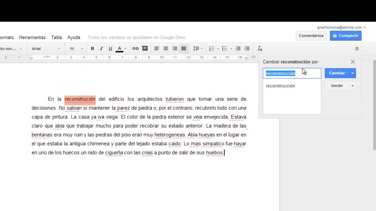 Google Docs en español tendrá autocorrección y sugerencias gramaticales Google Docs en español tendrá autocorrección y sugerencias gramaticales